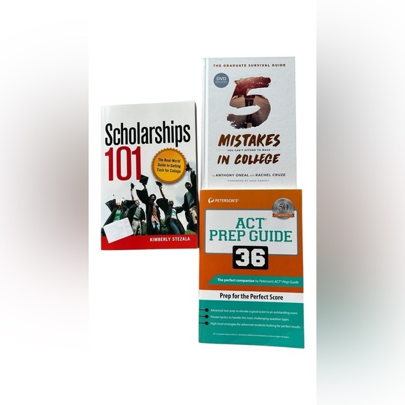 ACT Prep Scholarship 101 Graduate Survival Guide College Prep 3 Pack Books - Picture 1 of 9